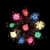 Northlight Lighted Tinsel Starburst Star Christmas Tree Topper with Multicolored Lights, 8.5