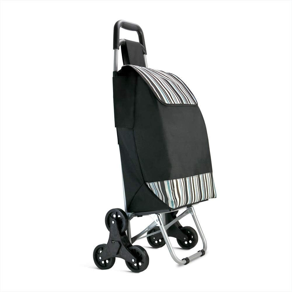 Cosaving Shopping Trolley on 3 Wheels Foldable Shopping Cart