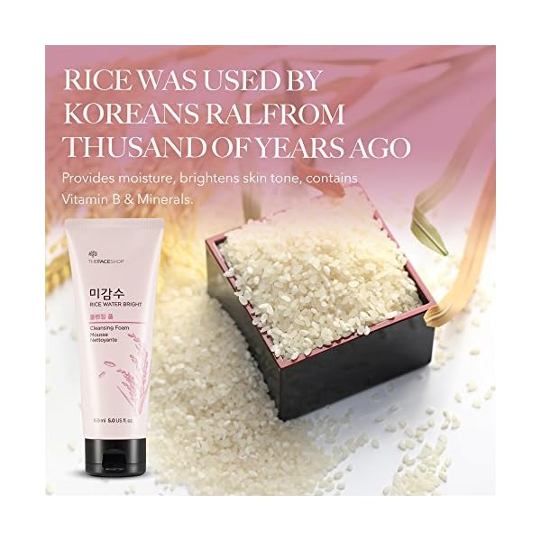 Rice Water Bright Foaming Cleanser with Rice Bran for