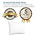 Lunvon Queen Adjustable Shredded Gel Memory Foam Home Bed Pillow for Sleeping Washable Cooling Hypoallergenic Cotton Cover Protector CertiPUR-US Certification for Your Health, White