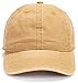 Edoneery Men Women Baseball Cap-Low Profile Adjustable Washed Cotton Golf Dad Hat Yellow