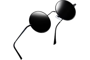 Joopin Retro Small Round Sunglasses Hippie Circle Sun Glasses Polarized UV400 Protection Metal Shades for Men Women