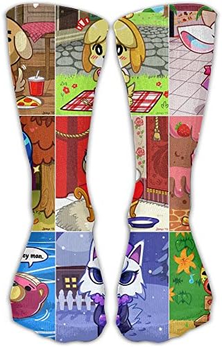 Animal Crossing Cotton Crew Socks - Best Medical, Nursing, Travel & Flight Socks - Running & Fitness