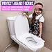 Disposable Toilet Seat Covers - 70 XL Portable and Flushable Toilet Seat Cover for Kids, Toddlers and Adults Use for Travel, Potty Training, Airplane, Public Bathroom, Road Trips and More. (70 Pack)