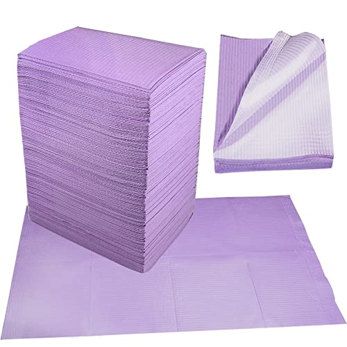 Dental Bibs Disposable 3 Ply Waterproof Patient Bibs Dental Tray Covers, Eyelash Extension Nail Art Tattoo Supplies 13