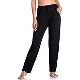 Envlon Women's Yoga Pants with Pockets Comfy Stretch Loose Wide Leg Casual Pants Breathable Running Workout Lounge Pants