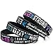 Ezekiel Gift Co. (12-pack) Power of Faith Bible Verse Bracelets - Philippians 4:13, Ephesians 6:10, Romans 12:2, & Jeremiah 33:3 - Bulk Wholesale Pack of Religious Silicone Wristbands for Women Her