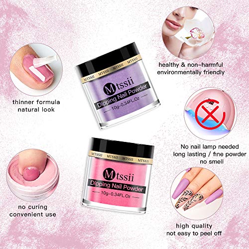 MTSSII Dip Nail Powder Kit 12 Color Powder Refill Set Nail Dip nail Kit