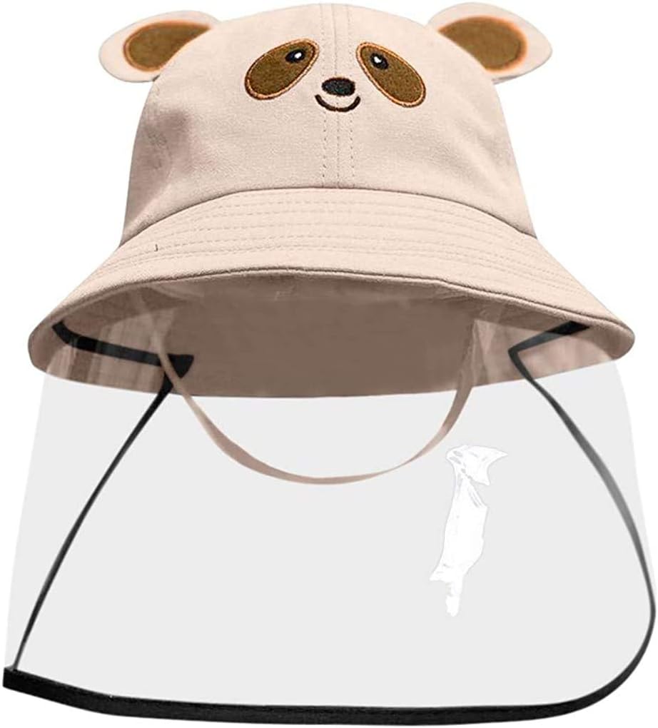 3-13 Years Kids Toddler Baby Boys Girls Anti Spitting Anti-Dust Protective Hat Face Shield Fisherman Sun Hat