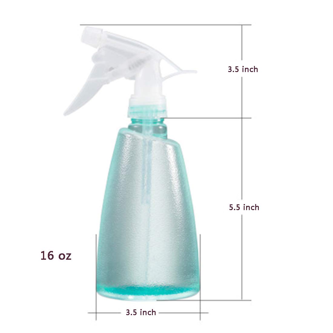 Empty Plastic Spray Bottle 16 oz. Adjustable Head Sprayer from Fine to Stream (Pack of 2)… : Beauty
