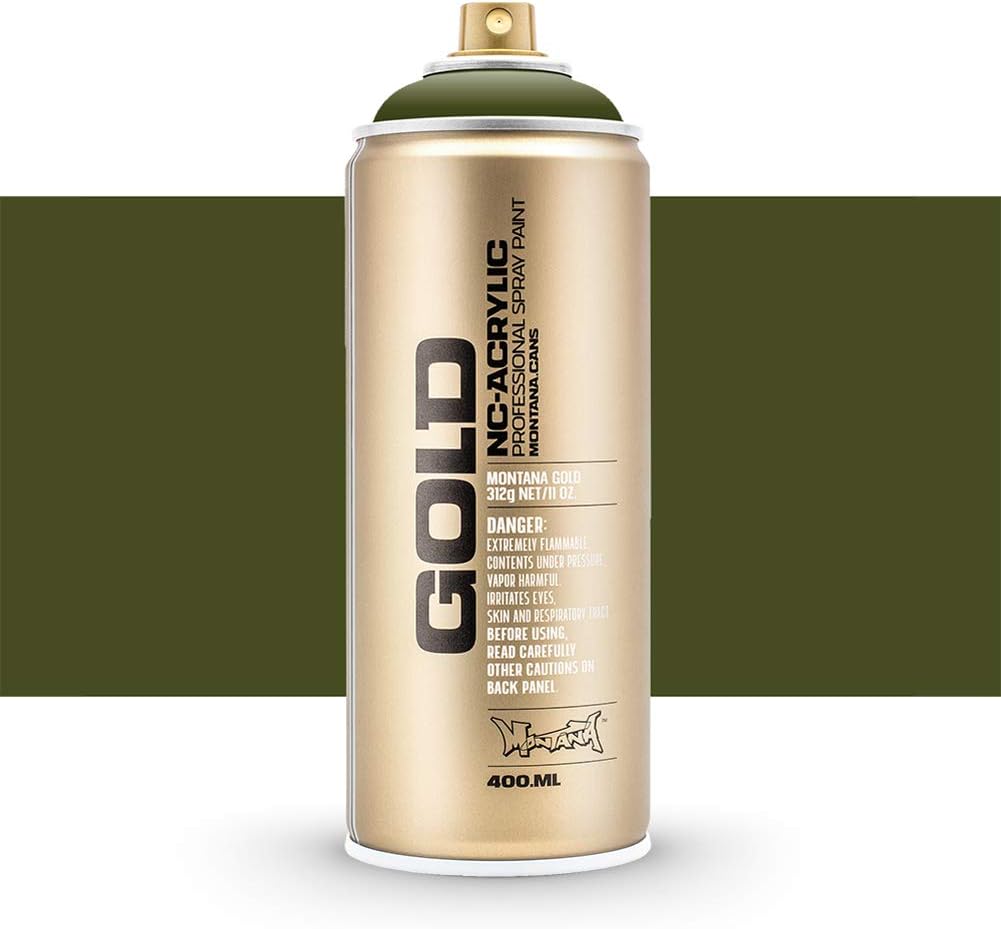 Montana-GOLD : 400ml Acrylic Spray Paint Can - Olive Green