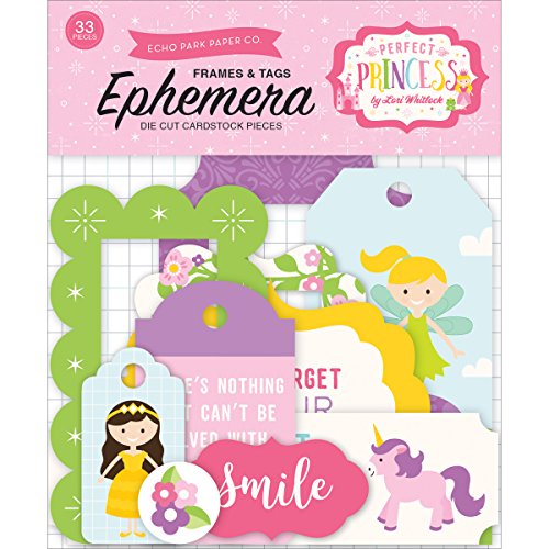 Echo Park Paper Company Perfect Princess Frames & Tags Ephemera