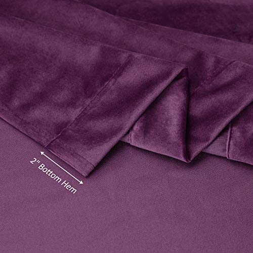 image for Eamior Light Blocking Sound Reducing Rod Pocket Top Velvet Curtains/Dr