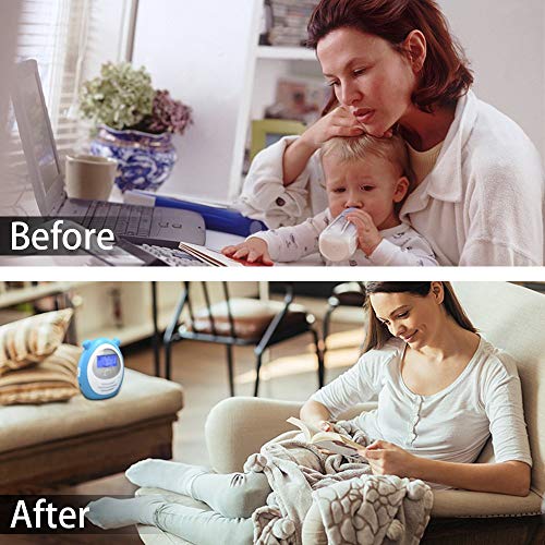 TENKER Two-way Baby Audio Monitor with Temperature Sensor and Power Save Mode, Digital Talk-back Intercom System for up to 1,000ft Extended Range, Always Connected to Your Baby  - Thumbnail 3