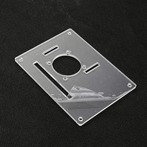 Nrpfell para Raspberry Pi 4 Capas Caja de Soporte de Caja de AcríLico + Ventilador de Enfriamiento con Cubierta de Metal para Raspberry Pi 4/3 Modelo B + / 3B
