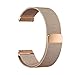 KoolBands 18mm Stainless Steel Strong Magnet Loop Bracelet Wrist Watch Band For LG Watch Style (Rose Gold)