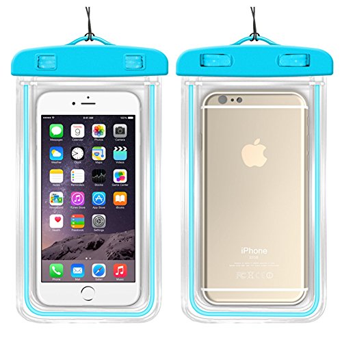 Ansi Home Universal Waterproof Case Cell Phone Dry Bag With Neck Strap (Blue)