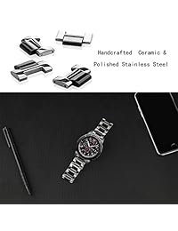 trumirr correa de correa de reloj de cerámica todos los enlaces extraíble para Samsung Gear 2 R380 R381 R382, Gear S3 Classic Frontier, Moto 360 2, Asus Zenwatch 1 2 hombres, Pebble Time, LG Urbane W150