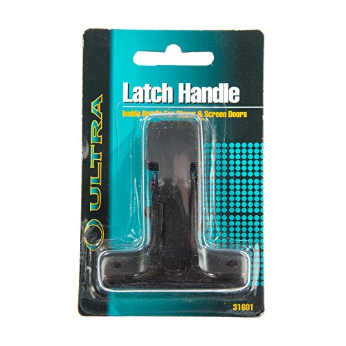 Ultra Hardware 31601 Storm and Screen Door Latch Handle - Resilient Keeper - Black Finish