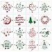 LOCOLO 16 Pcs Christmas Painting Stencils, Plastic Stencils for Bullet Journal, Christmas Stencils for Painting on Wood, DIY Card Making (A B)