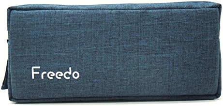 Tekpack Universal Cable Pouch, USB Cord Organizer Bag in Shockproof And Water Repellent Cationic Fabric, Handy Tecno Case for Electronic Accessories Charger Blue Pencil Box