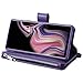 FLYEE Case Compatible with Samsung Galaxy Note 9 (6.4 inch,Released 2018),Wallet Case for Women and Girls with Card Holder,[Detachable 2in1] 9 Card PU Leather Protective Case & Wrist Strap-Purple