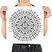 Large Size Reusable Stencil Laser Cut Painting Template Floor Wall Tile Fabric Furniture Stencils Mandala Painting Stencils Set of 4 (12x12 inch)