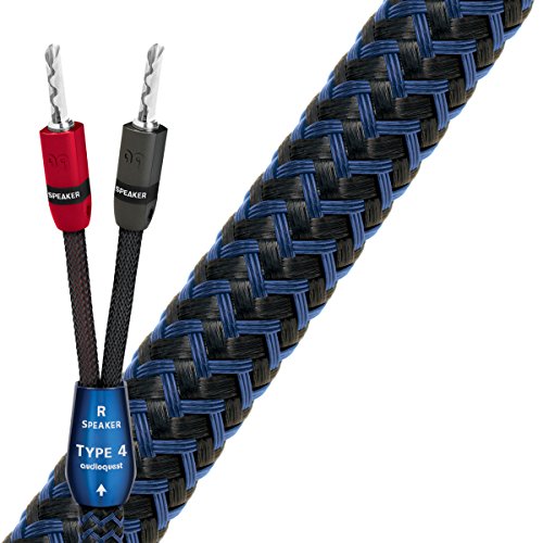 AudioQuest Type 4 Speaker Cable - 8 Foot Pair- Silver Bananas