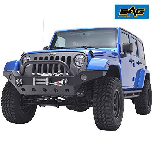 EAG 20072018 Jeep Wrangler JK Full Width Front Bumper With Fog Lights