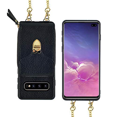 JLFCH Galaxy S10 Plus Wallet Case with Credit Card Holder, Galaxy
