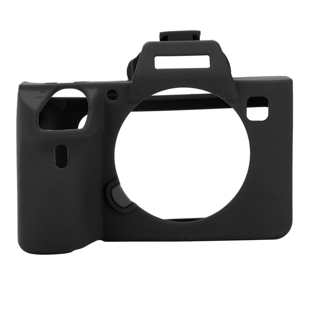 Camera Case Body Shell Cover Protective Skin Soft Silicone Camera Case Protective Cover Replacement for A7 III/A7R3 (Black)