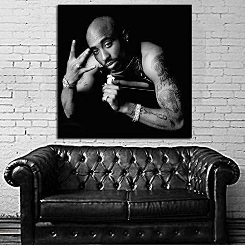 Poster Mural Tupac 2pac 40x40 inch (100x100 cm) on Adhesive Vinyl #88BW