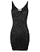 TAM Ware Women's Sexy Body con Metallic Mini Dress