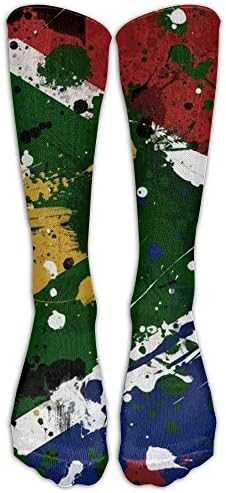Paint Daubs South African Flag Unisex Outdoor Protective Fashion Stocking Crew Knee High Tube Socks