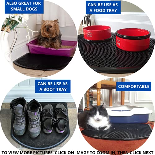 DzelCat SpreadZtrap Cat Litter Mat Unique Disinfectable Plastic Litter Catcher Tray for Cats
