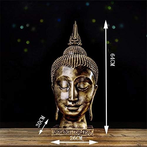 彫刻彫像装飾品置物仏ヘッドアート彫刻中国仏教像置物装飾品frp工芸品家の装飾 C 30 24 公式 64cm