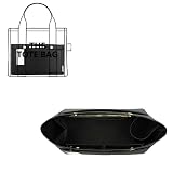 ZTUJO Purse Organizer Insert For Handbag & Tote Shaper,Tote Bag Organizer Insert For Speedy Neverful, 6 Sizes(X-Large,Silky Black)
