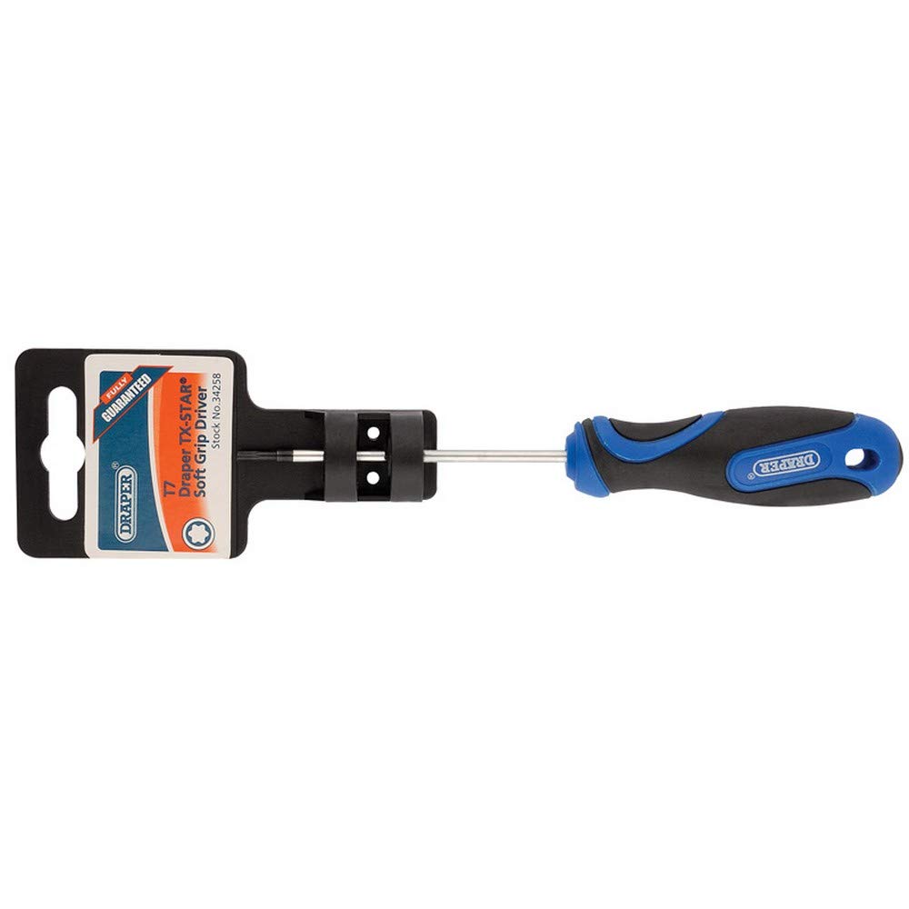 Draper 34258 Tx-Star T7 Screwdriver with Soft Grip , Blue