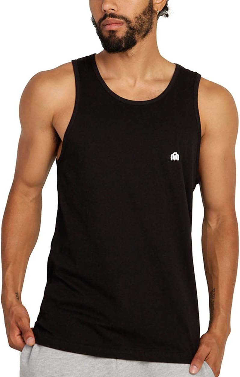 INTO THE AM Men's Premium Basic Tank Tops Ultra-Soft Modern Fit Sleeveless Tank at  Men’s Clothing store