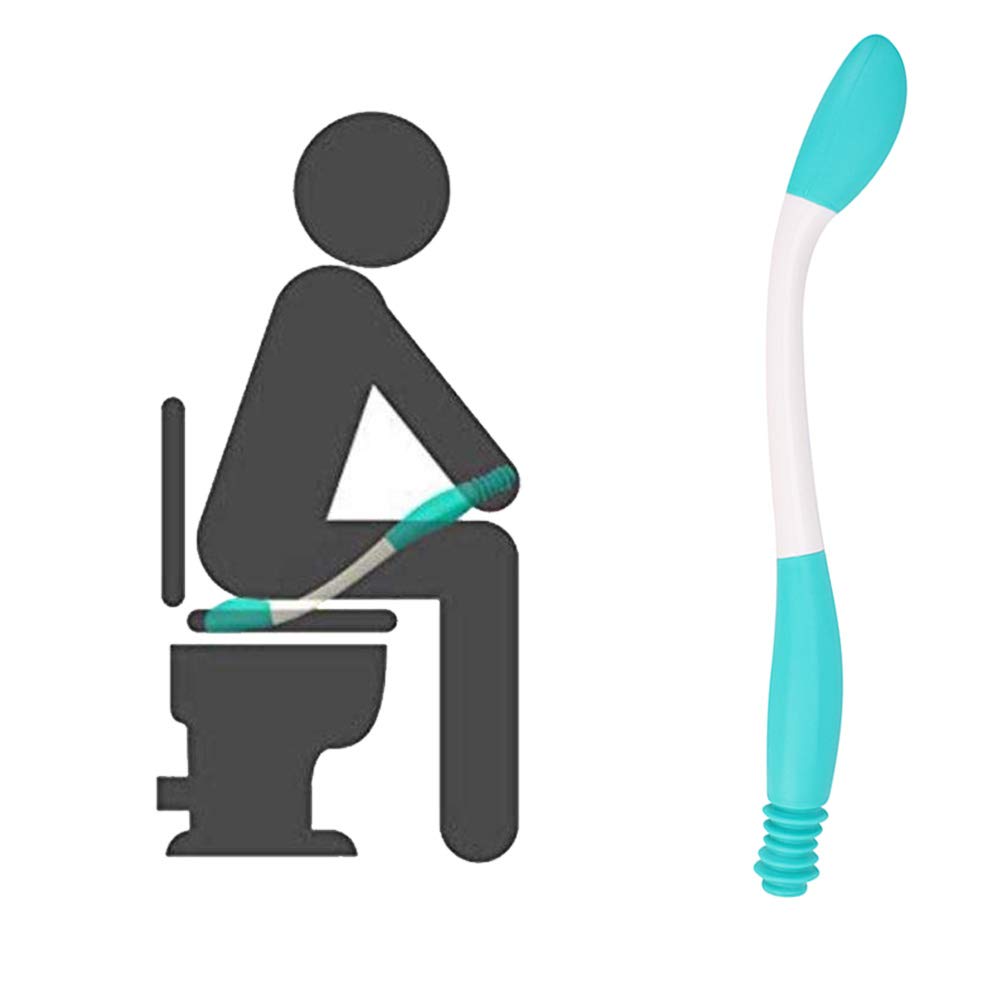 IBLUELOVER Toilet Paper Aid Wiper Self-Assist Tissue Grip Wipe Tool Bottom Bum Wiper Holder Long Handle Self Wipe Helper for Disabled Elderly Pregnant Women and hand-Injured