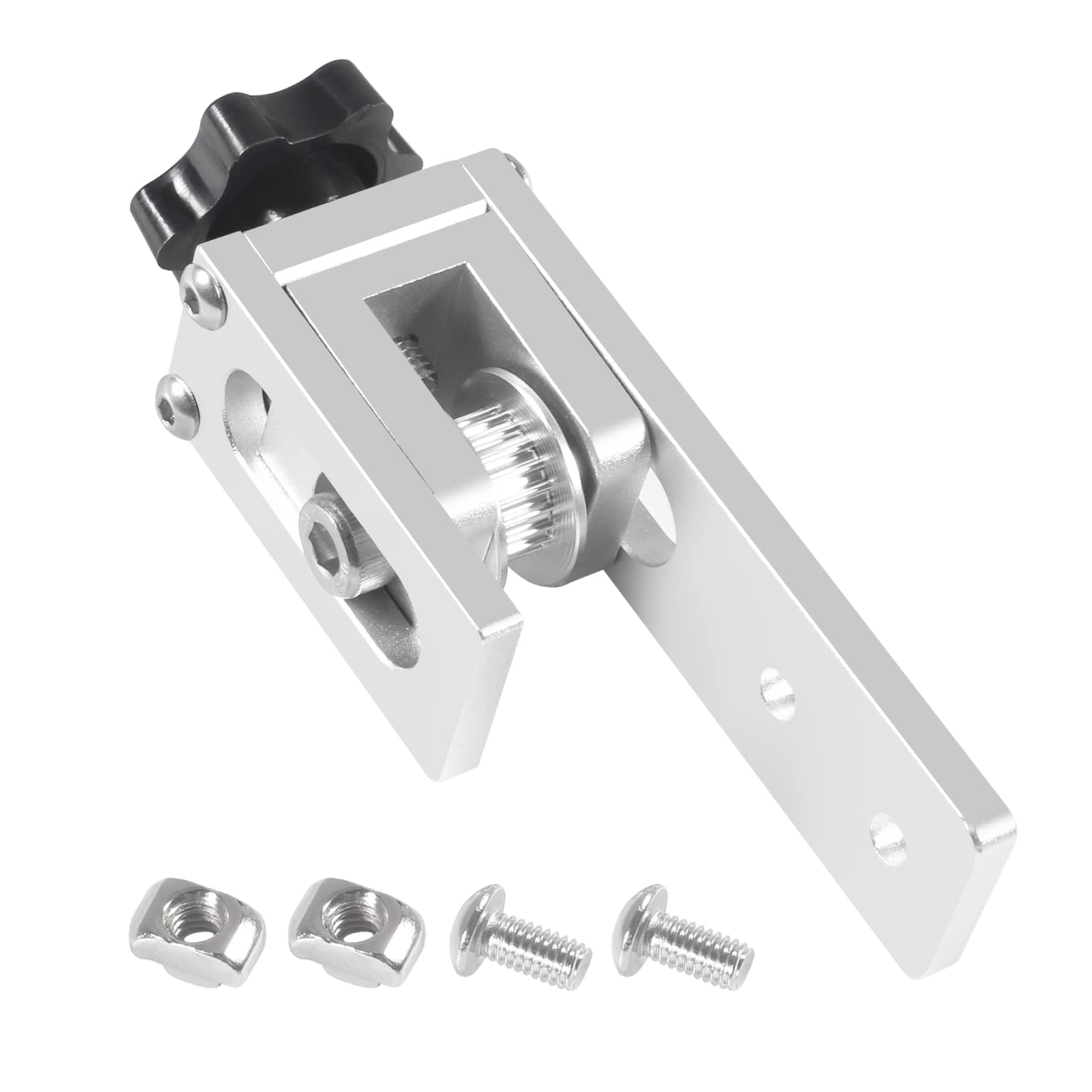 AEDIKO Upgrade 2020 Profile X-axis Synchronous Belt Stretch Straighten Tensioner for Creality Ender-3/Ender3 Pro/Ender3 V2/CR-10/ CR-10 V2/ CR-10 V3/CR-20 Pro 3D Printer Parts (Silver)