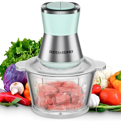 Electric Food Processor, REDMOND 8cup Food Chopper with Garlic Peeler