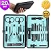 Manicure Set Women WHIMSYYY Manicure Kit for Girl Professional Nail Clippers Set Pedicure Care Tools Stainless Steel Grooming Kit 18Pcs for Travel