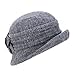 Lawliet Womens 1920s Winter Wool Cap Beret Beanie Cloche Bucket Hat A299 (Gray)