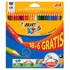 Bic Kids Evolution ECOlutions Matite Colorate | 18 Colori Assortiti Con Mina Super Resiste - 3