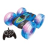 Haktoys HAK168 Double-Sided Off-Road 2.4GHz High Performance RC Stunt Car Monster Crawler with Bright LED Lights and Tumbling, Spinning Action, Safe and Durable, Present Toy for Kids, Teens and Adults