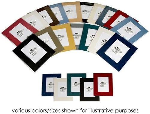 Logan Graphics Palettes Collection 12x16" Double Rectangle PreCut Mat with 8.5x11.5" Opening, Antique White/Forest Shadow