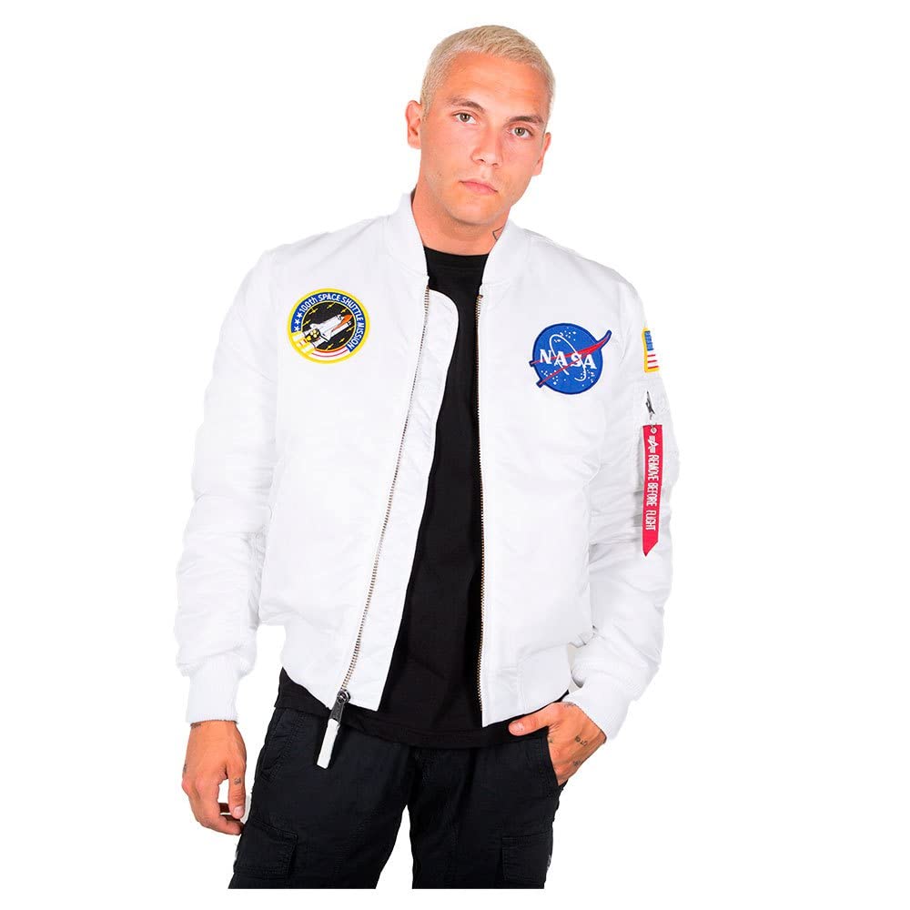 Alpha Industries MA-1 VF NASA Bomber Jacket for Men White