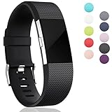 Replacement Bands for Fitbit Charge 2 , Black, Large