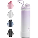 Magcheer 24oz Insulated Water Bottle| Double-Wall Vacuum Stainless Steel, Wide Mouth Design, Leak-Proof Reusable Bottle for Gym, Sports & Daily Hydration - Purple